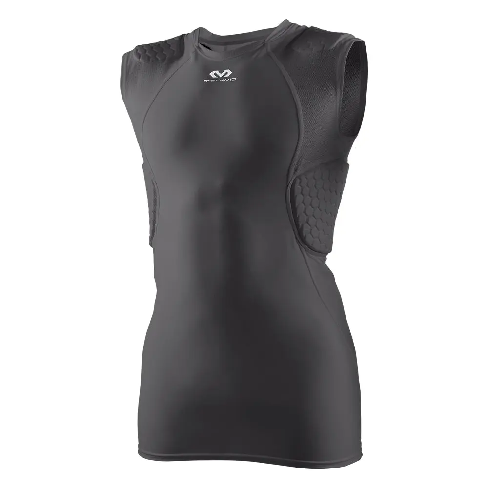 MCDAVID HEX 5-Pad Protective Shirt, Sleeveless Compression Top with Moisture-Wicking 9mm Technology that Protects During Football & Basketball, Sports Vest, Sleeveless Shirt