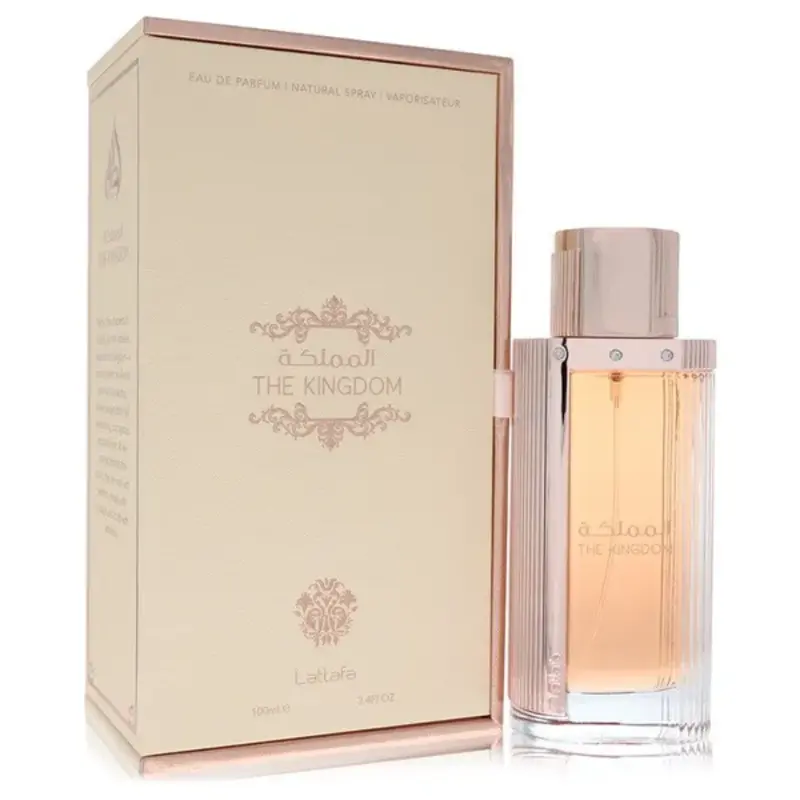 Lattafa The Kingdom Luxurious Limited Edition Floral EDP Perfume Spray - Alcohol-Based, 3.4oz(100ml), Blackcurrant Jasmine Vanilla, Floral Oriental Fragrance, Elegant Women's Luxurious Jasmine-Themed Fragrance for Women
