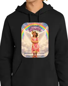 Justice for Katarina Hoodie - Menswear Sweatshirts with Angel Design and Rainbow Motif