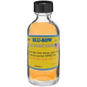 BLU-Bow Coin Conditioner - Mint State & Proof Coins - Removes Oxidation & Tarnish - 2 fl oz Bottle - Household Use