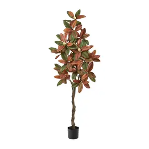 Nearly Natural 6' Fall Magnolia Artificial Tree