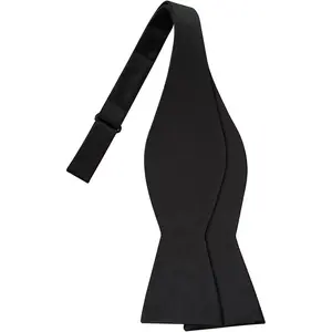 Self-Tied Satin Bow Tie Solid Tuxedo Adjustable Bowties For Adults