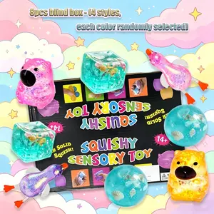8pcs/set - Various novel styles of blind boxes, cute and exquisite stress relieving toys, kneading slow rebound toys, maltose soft touch, soothing anxiety, creativity, perfect holiday party gifts