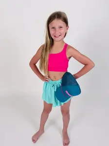 Girl's Flowy Butterfly Shorts Teal Green