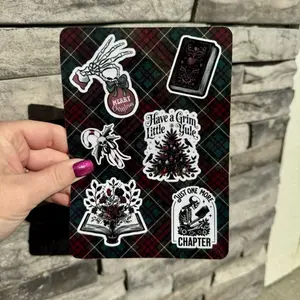 Plaid Dark Christmas Kindle Clear Case Insert