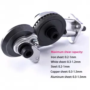 Electric Metal Cutter Drill Attachment | Portable Shearing Machine for Iron Steel Aluminum Smooth Burr-Free Cutting | Compatible with Dewalt & Milwaukee Tools, Wrench & Mechanic Tool Kit