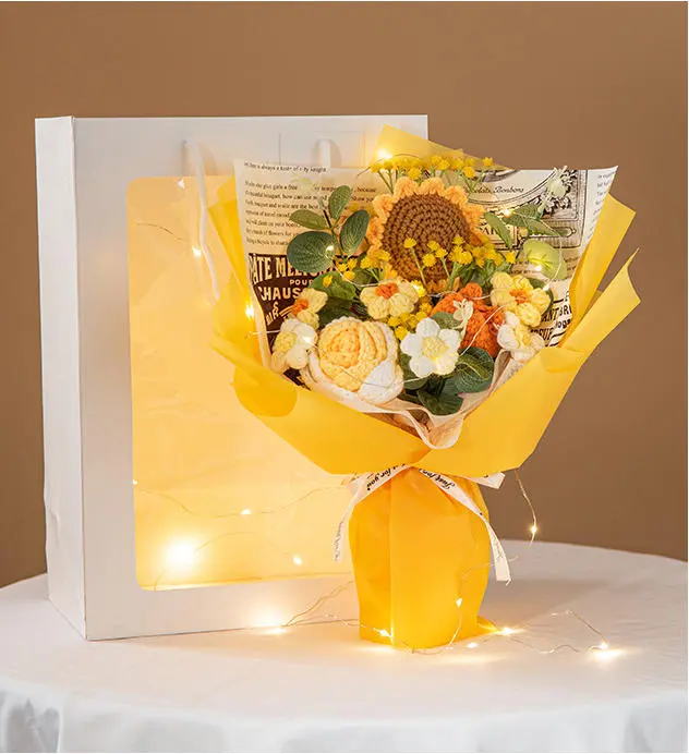 1 Bunch Artificial Flowers for Home Decor, Parties, Weddings & Anniversaries Perfect  valentines day gifts  Birthday, Mother’s Day, teacher’s Day & Thanksgiving Gift, Decorative Artificial Flower Set (without ledlights)