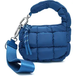 Mini Quilted Wristlet Bag for Women, Puffer Handbags,Evening Bags,Charm Lipstick Bag,Cute bag Charm for