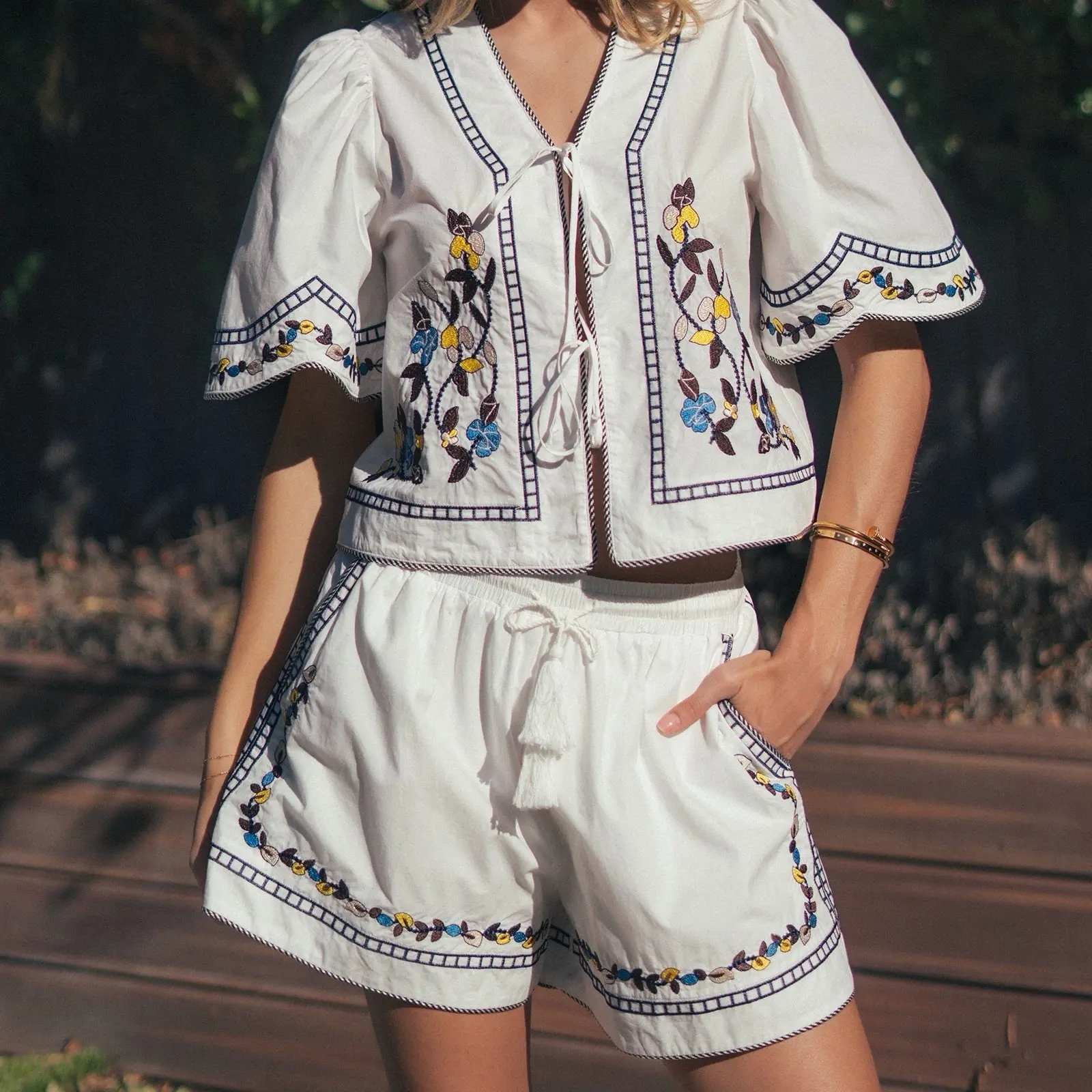 Vintage Embroidered Set shorts and top Vintage Embroidered Set shorts and top