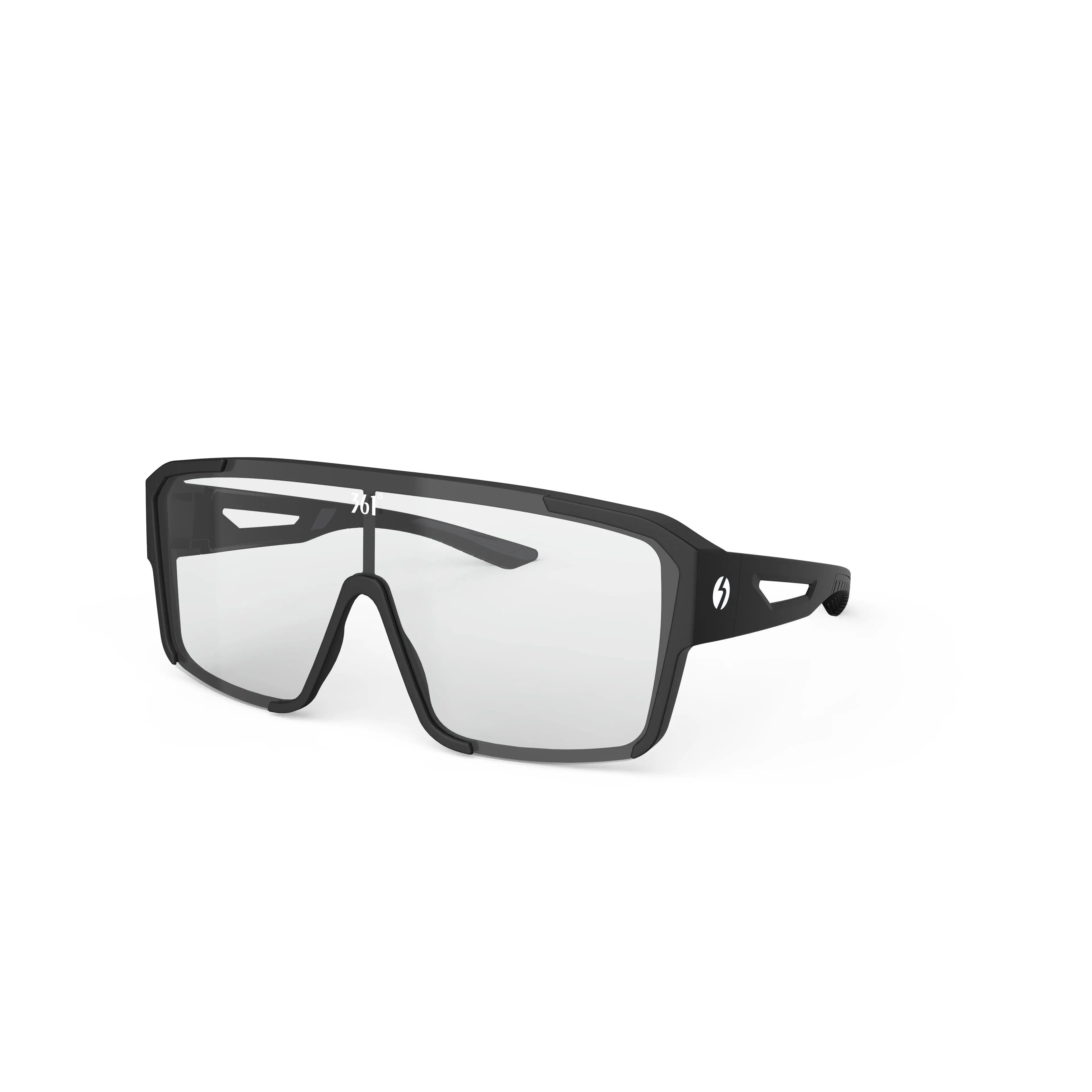 361° Polarized Sports Sunglasses for Cycling, Oversized Square PC Frame with Anti-Glare TAC Lens and UV400 Protection, Driving Glasses, All Seasons, Photochromic Lens, Square Frame, Auto-Tinting, Unisex, Uv Protection Lens