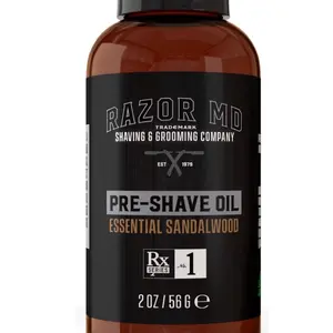 Pre Shave Beard Oil for Men - Sensitive Skin, Avocado Blend, Lightweight, 2 fl oz Foam, Gentle Lavender Cleanser, Every Day Shaving Tools
