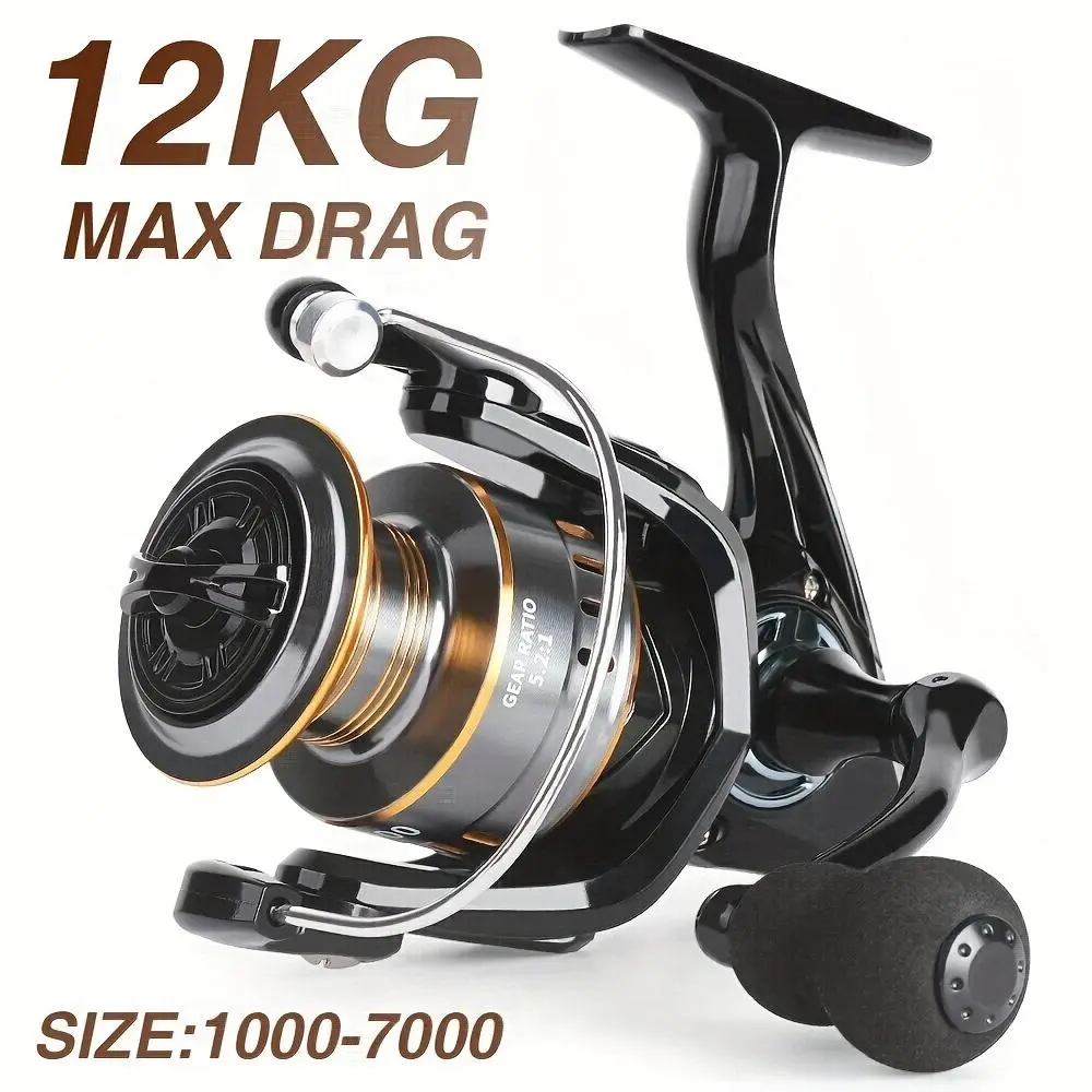 Billings Ek 1000~7000 Series 5.2:1 Gear Ratio 26lb Max Drag Aluminum Alloy  Metal Spool Spinning Fishing Reel for Freshwater Saltwater Fishing Tackle  Fishing Equipment - TikTok Shop
