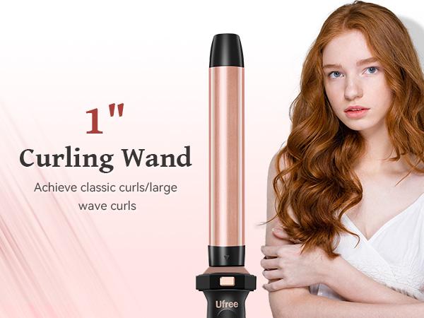 Ufree 5 in 1 Curling Iron with Interchangeable Ceramic Barrels, Curling Wand Set with Flat Iron Hair Straightener, Instant Heating Hair Styling Tool, Hair Curler, Women Gifts Comfort