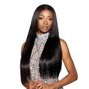 Sensationnel Human Hair Weave Lunique 2x6 HD Lace Closure Straight 12"