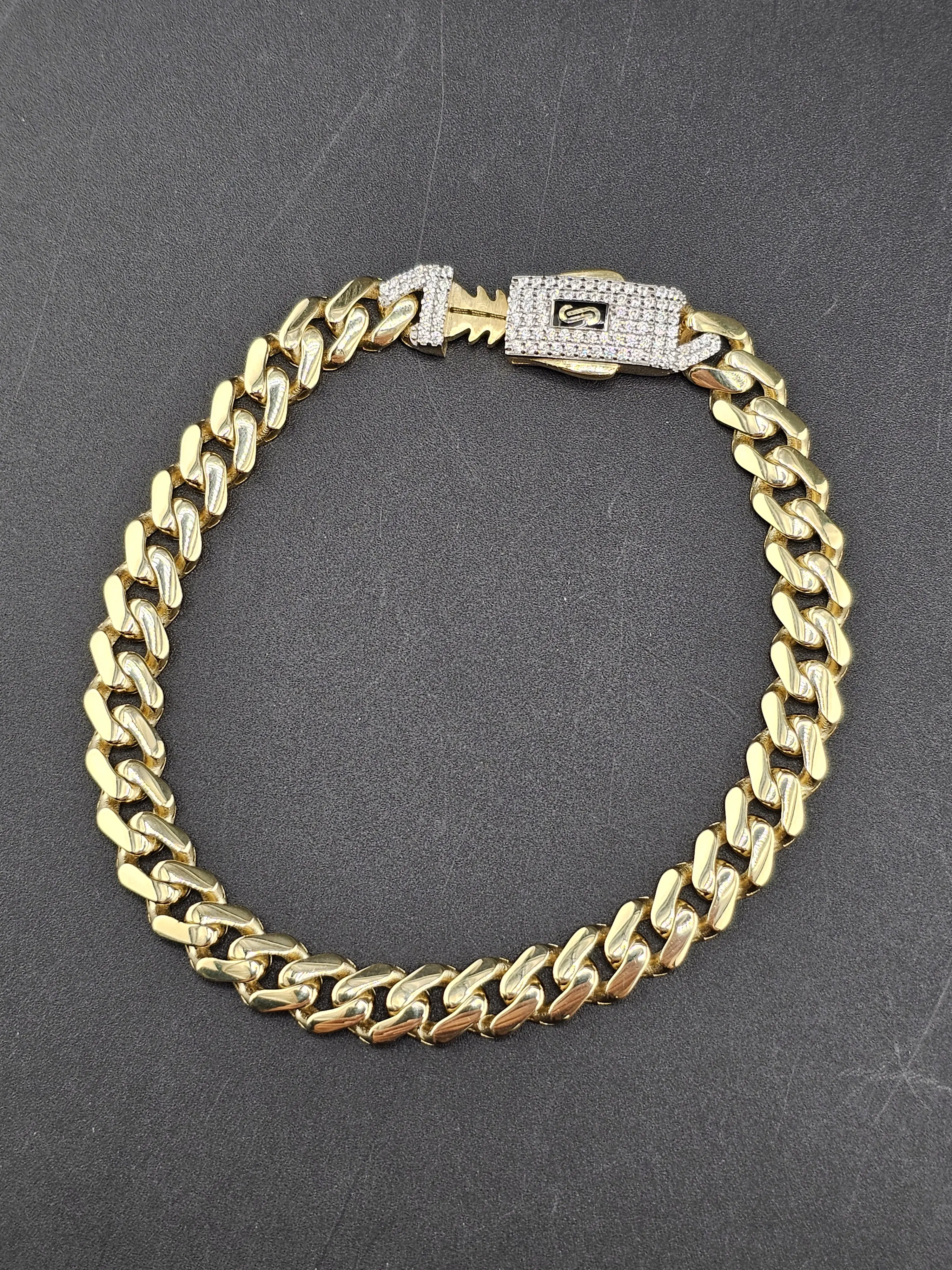 14K Gold Bracelet - Monaco w/Certificate Card