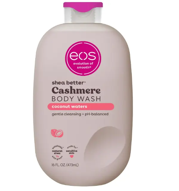 eos Cashmere Body Wash- Coconut Waters, Creamy Gel, Shea Butter, 16 fl oz