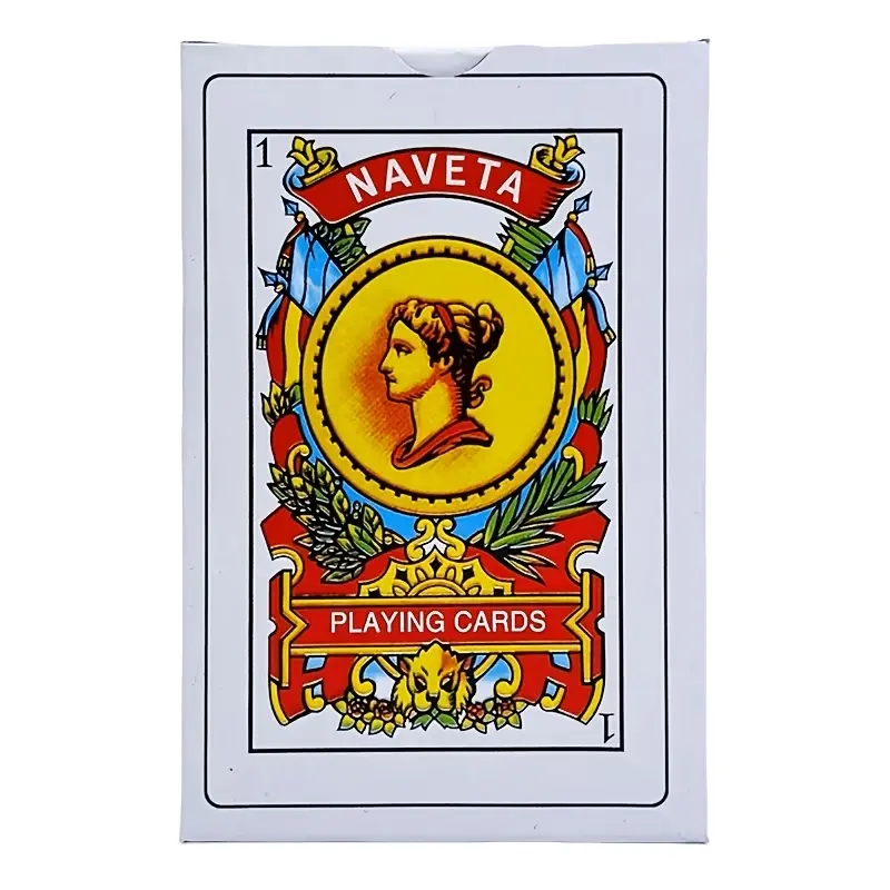 A traditional Spanish retro pattern card game with 50 cards per deck, Deck of cards, Durable card paper, smooth shuffling, suitable for friend gatherings, family leisure, practical casual board game