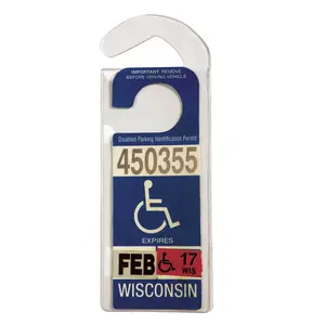 WalterDrake Handicap Placard Protective Plastic Hanger