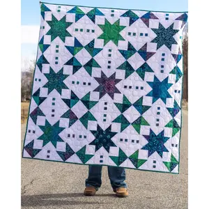 Starshine in Blue Quilt Kit (Includes Backing!)