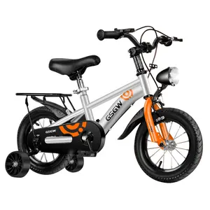 #Summervibes，Kids Bike for Boys & Girls, 12/14/16 Inch Toddler Bicycle with Training Wheels, Equipped with Headlamp & Handbrake, Sturdy Frame & Adjustable Seat, Safe Kids Bike for Beginner Riders