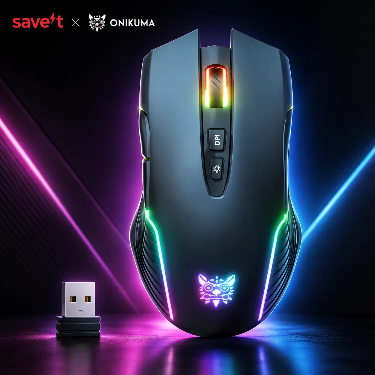 ONIKUMA CW905 Wireless Gaming Mouse 24G RGB LED Ergonomic PC Mac