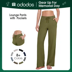 ODODOS Women's Lounge Pants with Pockets Drawstring Lightweight Loose Comfy Casual Pajama Pants-28/30" Inseam summerwins