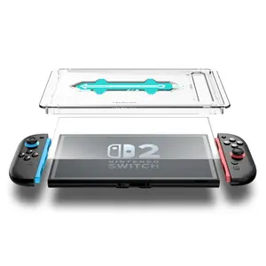 Screen Protector for Nintendo Switch 2 (2025) ,2 Pack 9H Tempered Glass Protective Film For NS 2 Console,With Easy Installation Tool,Anti-Fingerprint and Anti-Scratch Cover Game