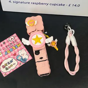 Rope Strap Cartoon Fairy Wand Case for DJI OSMO Pocket 3 Silicone Cover Lens Cap Protector for Pocket3 Camera Shell Accessories