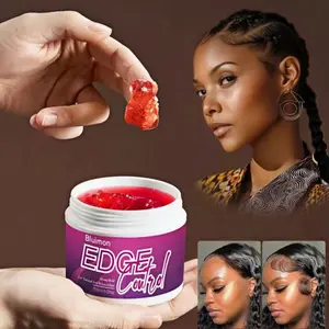 BLUIMON EDGE Control Gel with Castor Oil 5.07 Fl Oz Strong Hold Thick Edges Non-Greasy Non-Flaking No White Cast Long Lasting Supports Hair Growth Natural Formula For All Hair Types Haircare Moisture Moisturize based hair clay based curl cream
