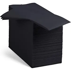 Linen-Feel Napkins - Decorative & Absorbent Disposable Paper for Parties Weddings - Pack of 100 - 12" x 17" Unfolded - Soft Cloth-Like Material - Elegant Table Setting for Events - Traditional