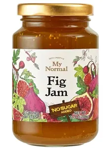 My Normal No Sugar Fig Jam Diabetic-Friendly - Official Product Fig 50% Fruit Jelly with Allulose, Keto & Zero Sugar Jam, Only 4 Ingredients, No Artificial Additives (320g, 11.28 oz)