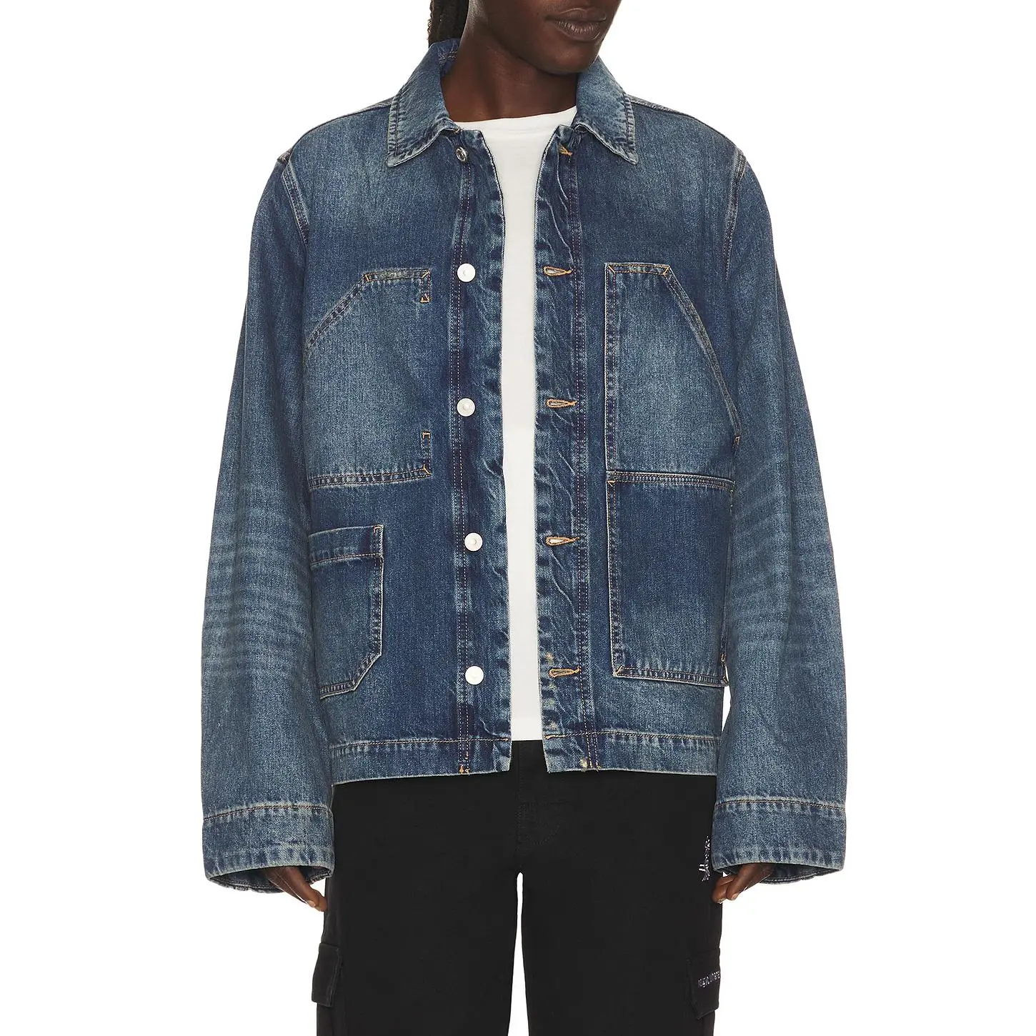 ALLSAINTS Mukesh Jacket in Dirty Indigo