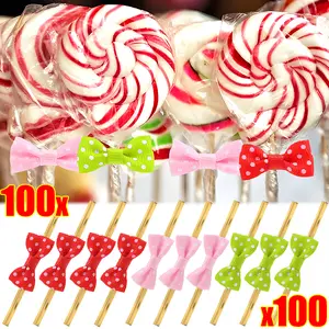 100-5Pcs Bow Tie Wrapping Golded Wire Bowknot Binding Wire Lollipop Candy Gift Packaging Bags Fastener Sealing DIY Fixed Ties