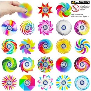 14-Piece Mini Colorful Fidget Spinner Toy Set, Anxiety Fidgets, Durable Plastic Spinners for Kids Aged 6+, Classroom Prizes, Party Gifts, Unisex Holiday Pack