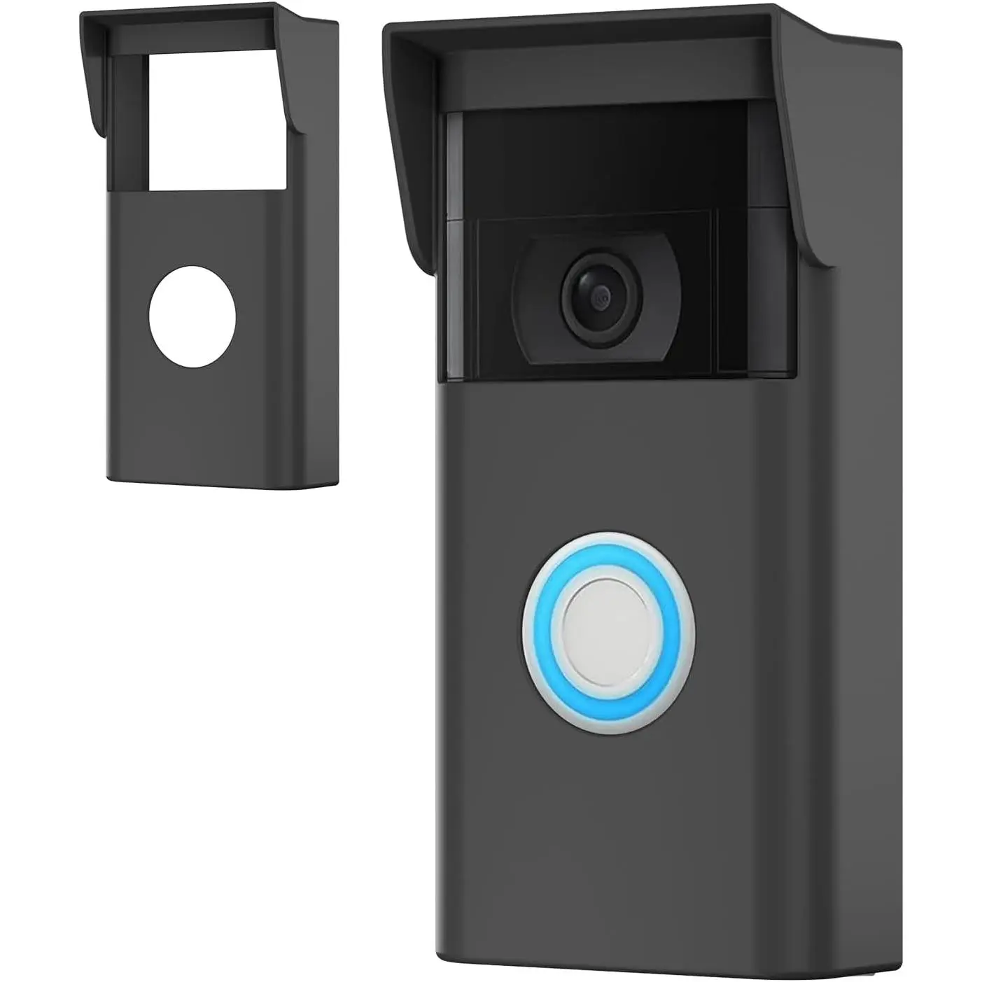 Home Weatherproof Protective Cover for Video Doorbell 2nd Gen (2020 Release) - No Night Vision Interference - Black