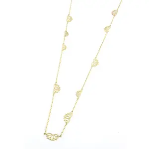 Gold Plated Lotus Flower Necklace