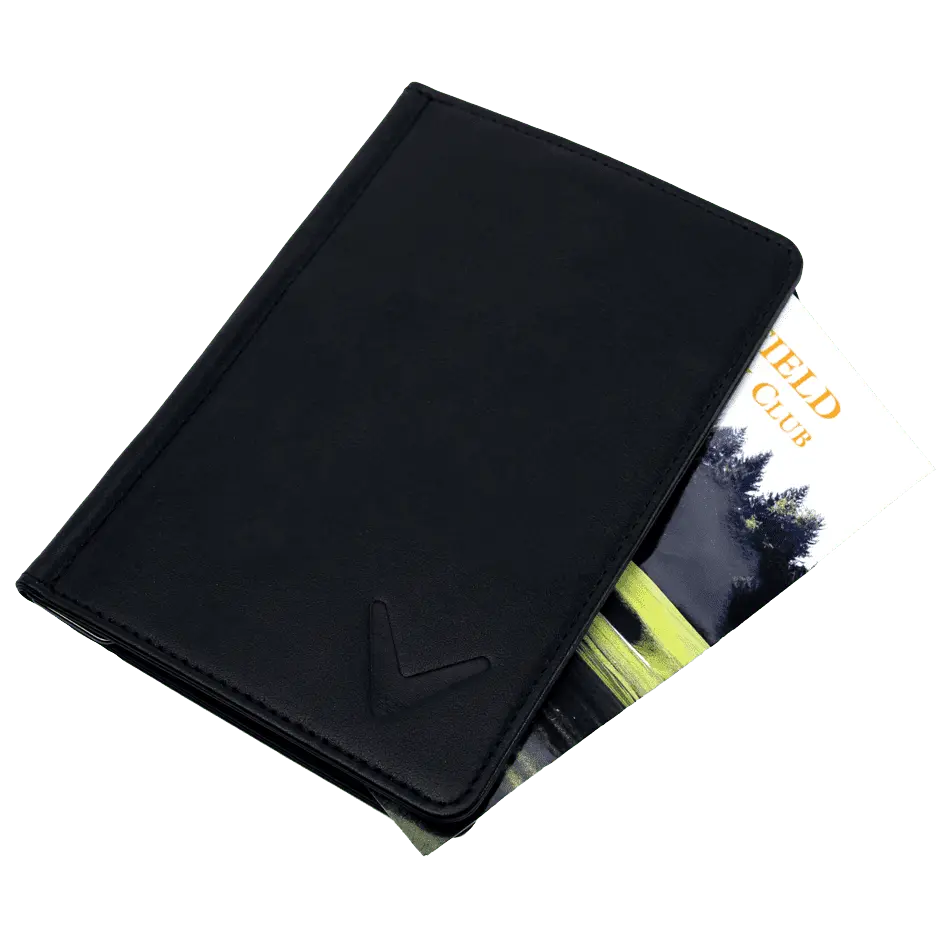 Callaway Golf Bifold Leather Scorecard Holder in Black