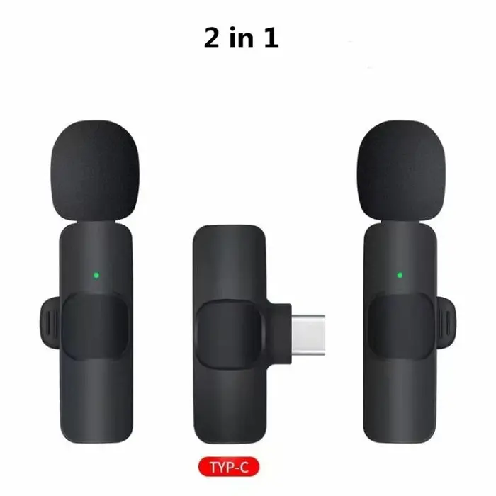 Professional Wireless Mini Vlogging Microphone For IPhone, IPad - Podcast Vlog YouTube