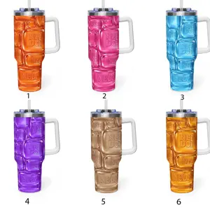 Cool Crush Ice Cube 40oz Tumbler with Handle – Satisfying Sensory Style Cup