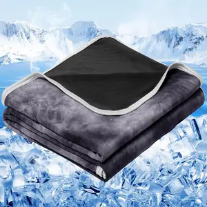 Cooling Blanket Queen Size (90"x90"), Cooling for Hot Sleepers, Absorbs Heat to Keep Adults Cool for Summer Nights Sweats, Thin Cold Lightweight Blanket for Couch Bed, All Season Use