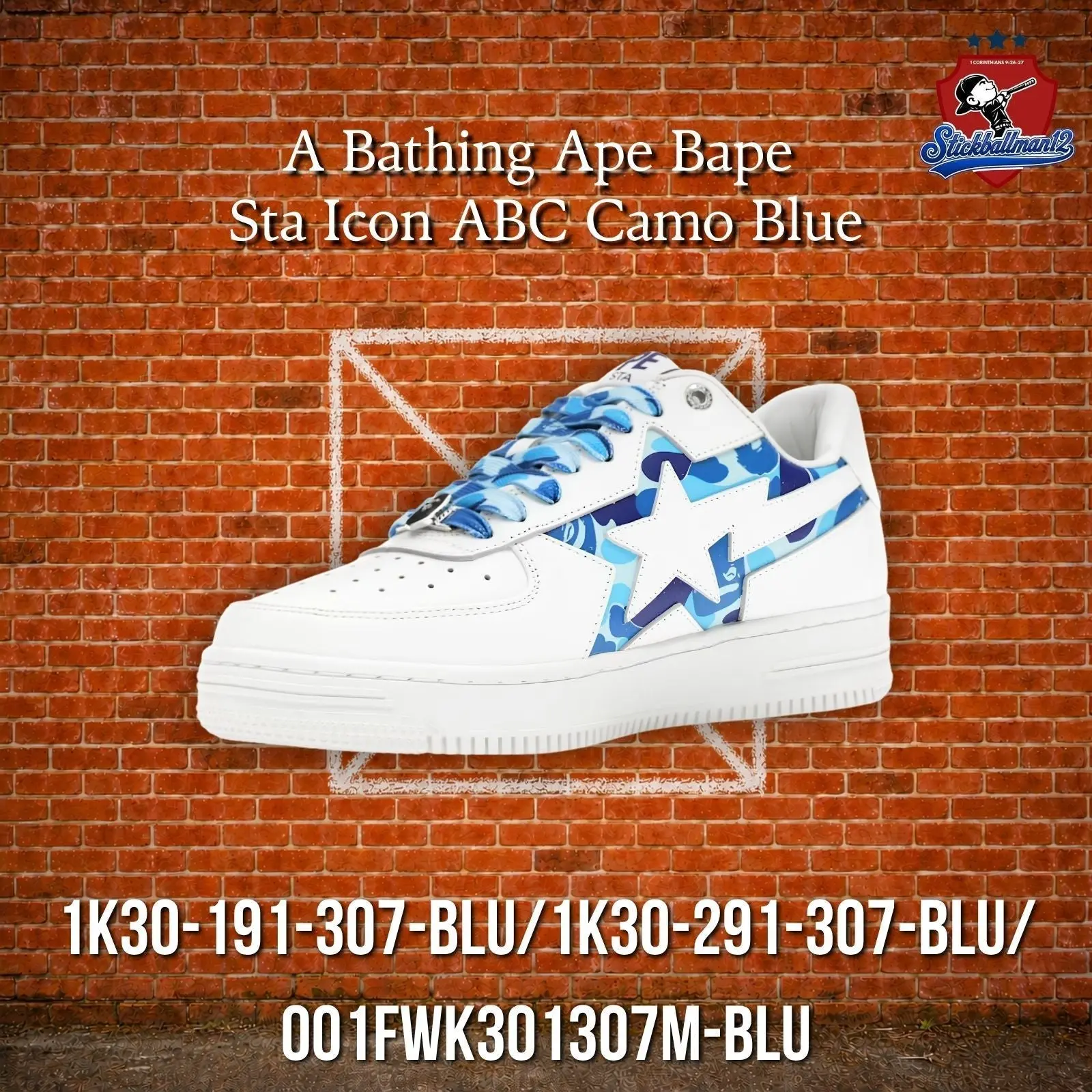 A Bathing Ape Bape Sta Icon ABC Camo Blue