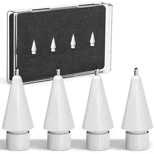 (4 Pack) Replacement Tips for Apple Pencil 2Nd Generation and Apple Pencil 1St Generation,Inesore Upgraded Apple Pencil Tips Accessories Compatible with Apple Pencil 2 Generation Ipad Pro Pencil Nib Inesore