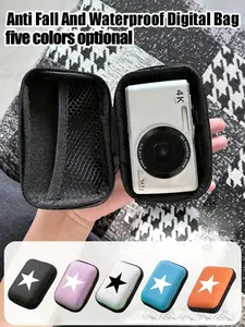 Portable Digital Storage Bag, Star Pattern, Waterproof Shockproof Camera Case, Small Convenient Organizer for Travel Business School