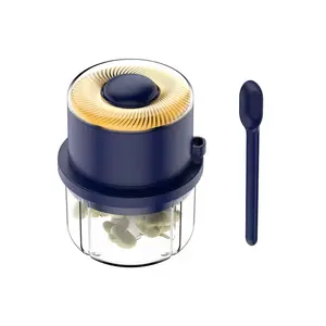 Mini Electric Garlic Chopper, USB-C Rechargeable Food Processor, Wireless Small Vegetable Chopper, Portable Blender for Onion, Ginger, Chili, Nuts, Baby Food, Easy Clean, BPA-Free, Kitchen Gadget for Home & Camping