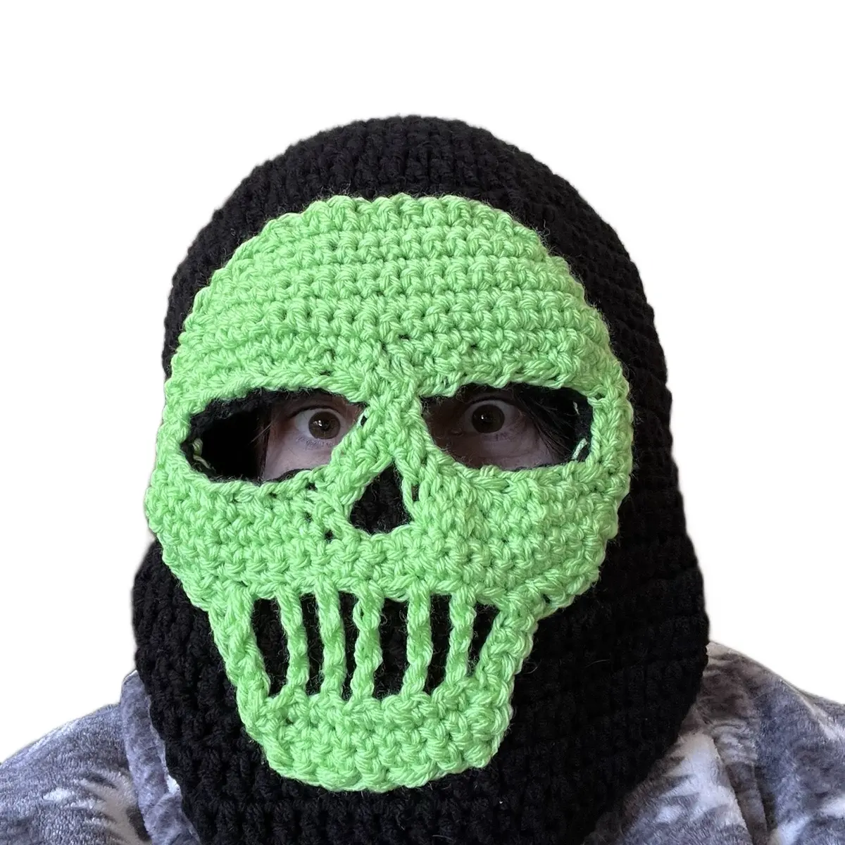 Crochet skull mask
