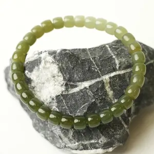 LUMAWU Beaded Bracelet Gradient Hetian Green Jade | Classical Grace & Gentle Blessing