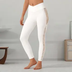 Women's sport casual pants set, high-waisted slim-fit with zipped waistband for abdominal control and back opening flared pants, suitable for yoga and running.