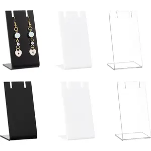 6 count Earring Holder L-Shape Earring Organizer 3 Colors  Displays Holders  Necklace Stand for Necklace  Dangling Slant  Display Marketing (1.3 x 1.7 x 3.4 Inch)