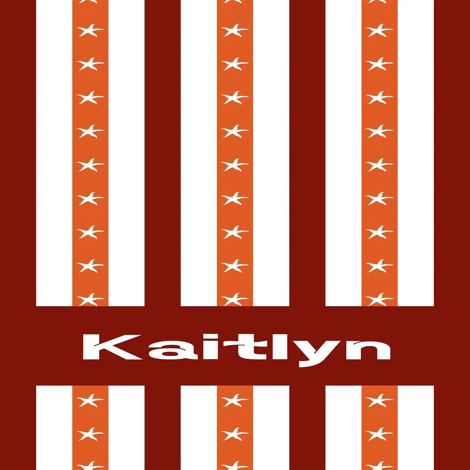 Stripes - Name - Star Red White