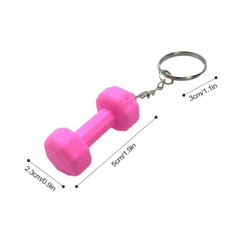 2pc Pink and black Gym Dumbbell Keychain，Pendant Charm for Handbag Purse Backpack,Gifts for Fitness Enthusiasts Men Women